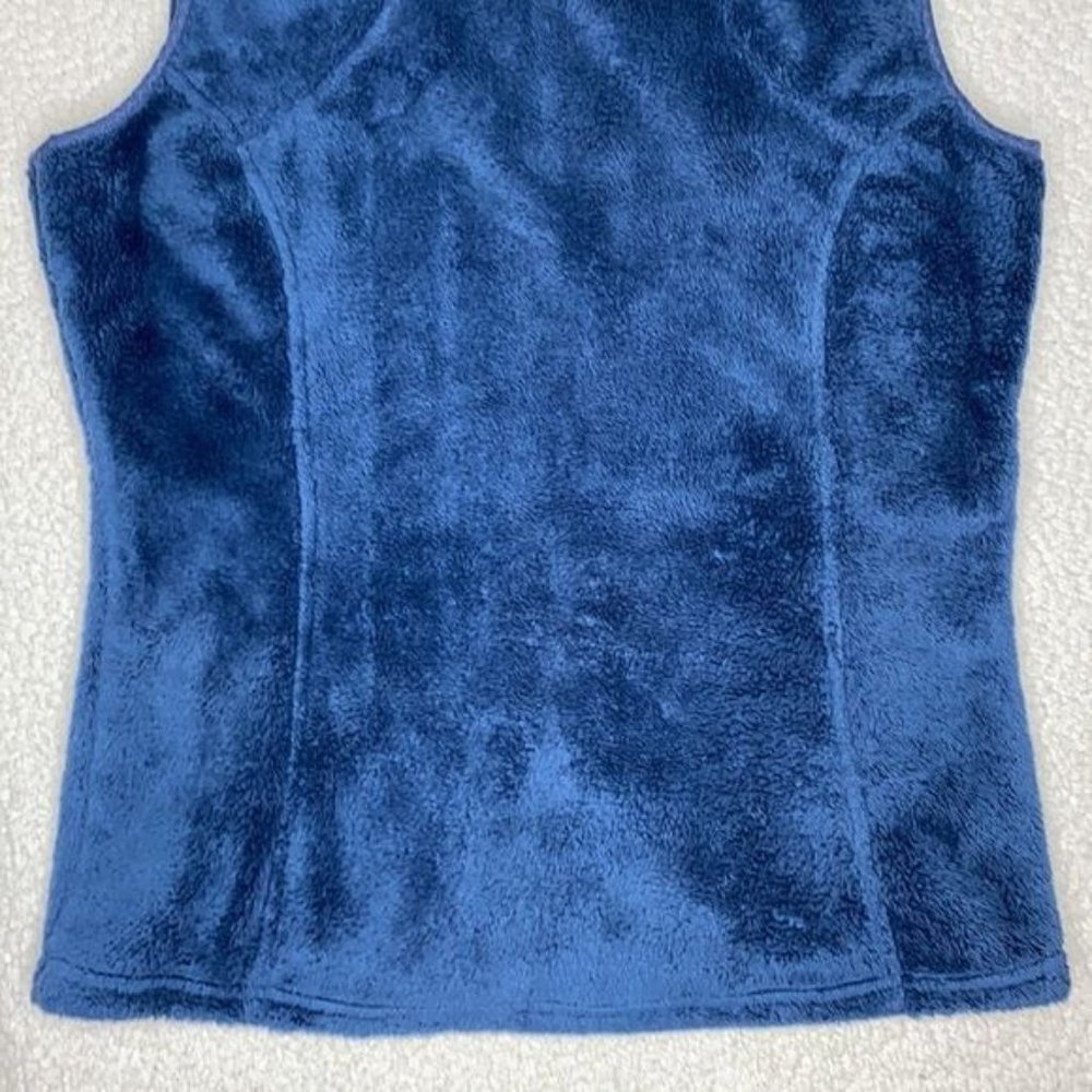 The North Face Fuzzy Blue Fleece Vest: Size Small - Picture 6 of 9